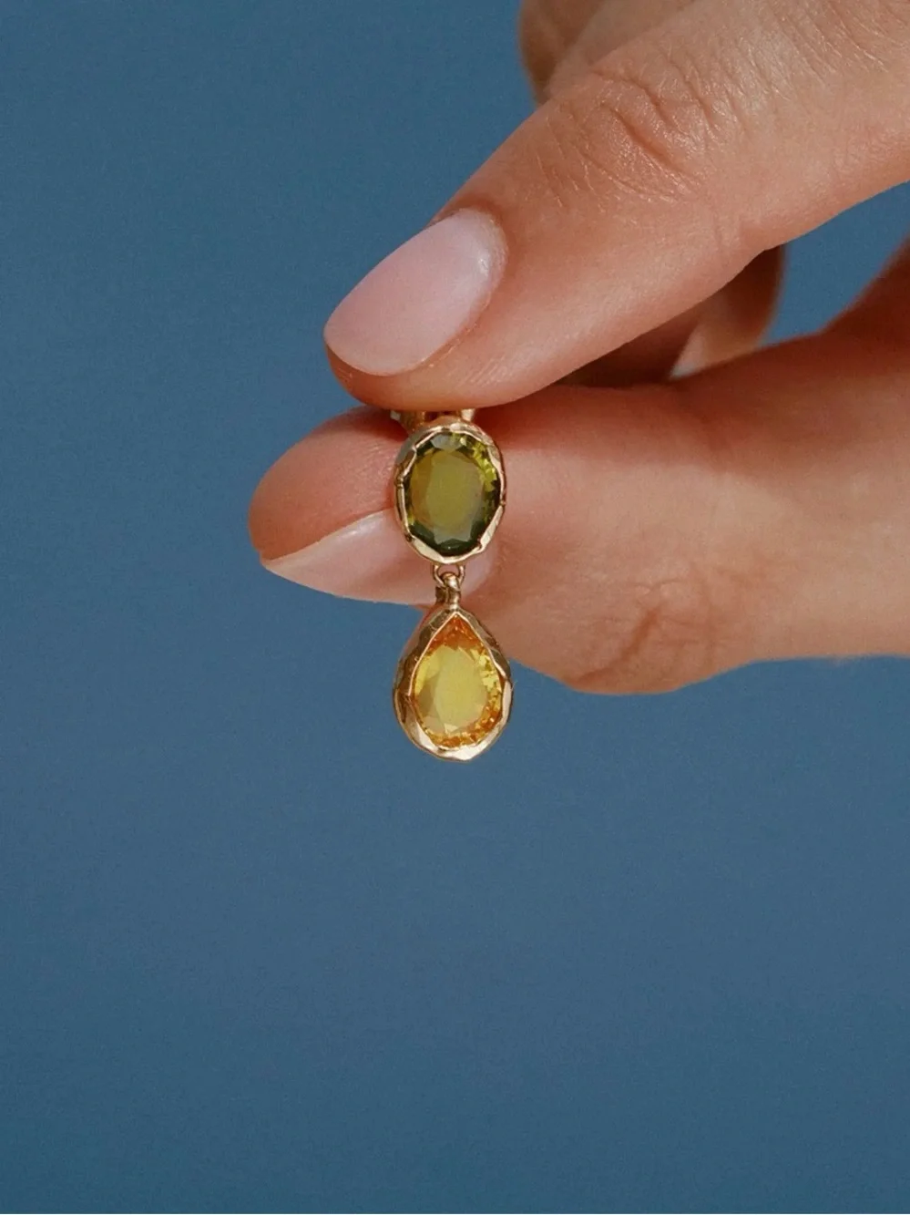 NWT Pedra Earrings | Jewelry Gold Made in Paris Green Yellow Earrings